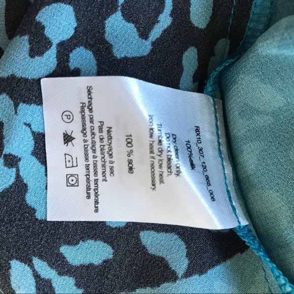 Rixo Sylvie Turquoise Blue Leopard Print Silk Midi Slip Dress Size XS NWT - Picture 14 of 14